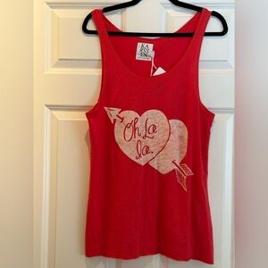 ZOE KARSSEN women’s Oh La La Red Tank Top